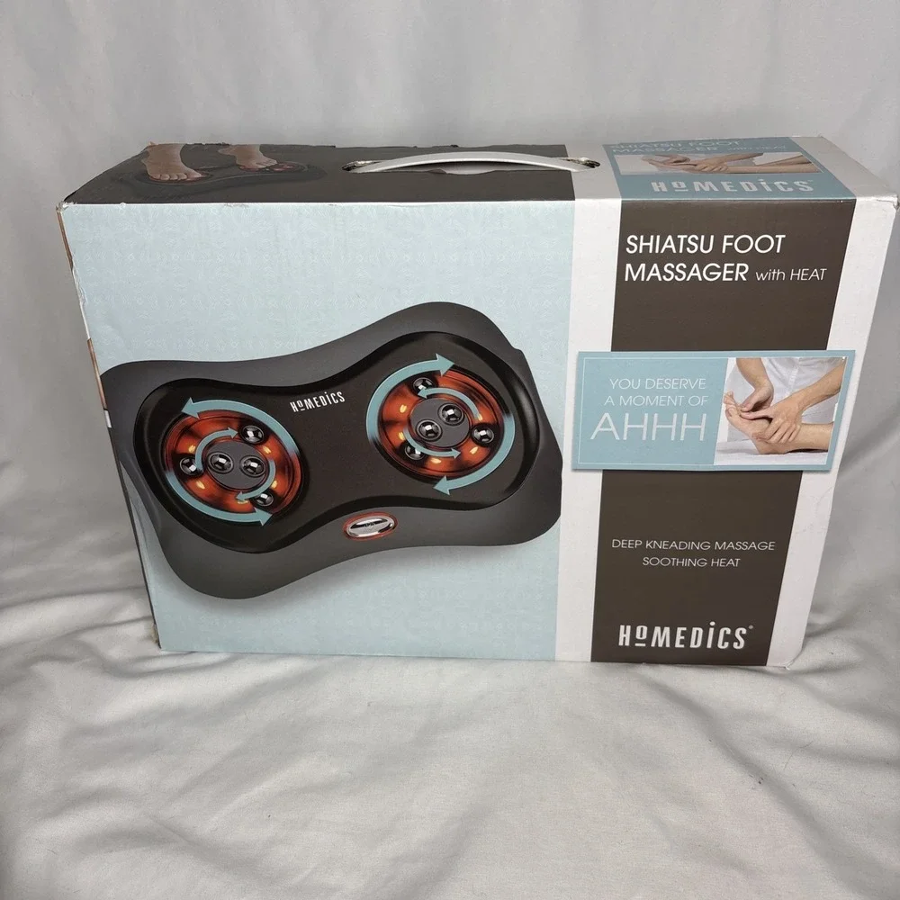 Homedics SHIATSU FOOT‎ MASSAGER Deep Kneading With Heat FMS-155HBK New In Box